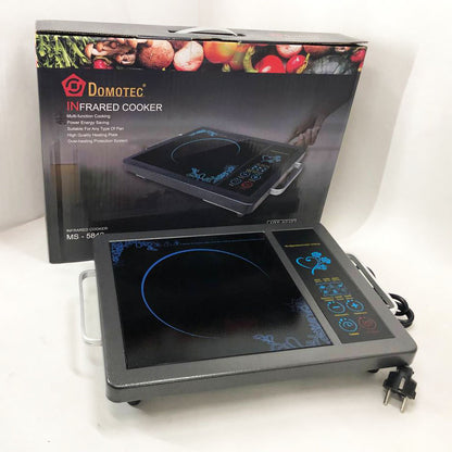 Плита инфракрасная Domotec MS-5842 на 1 конфорку, мощная настольная электроплита, индукционная плита мини