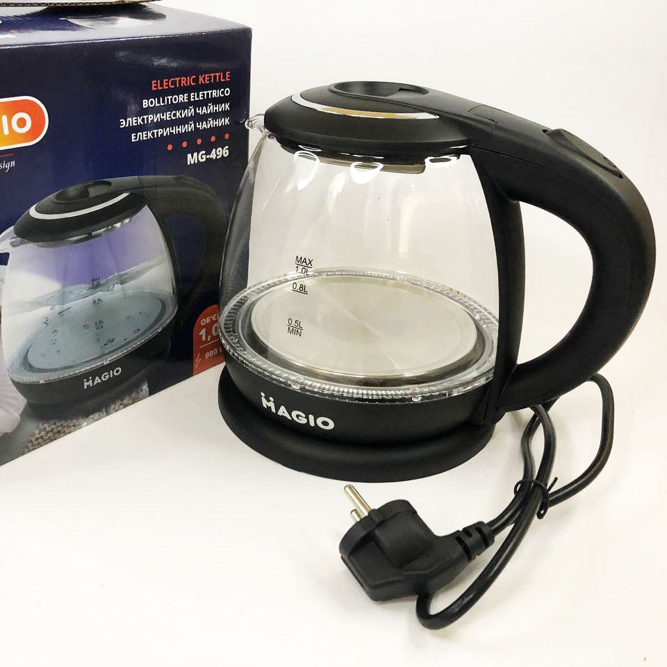 Электрочайник Magio MG-496 1 л 900 Вт, Качественный электрический чайник для дома, Красивый электрочайник