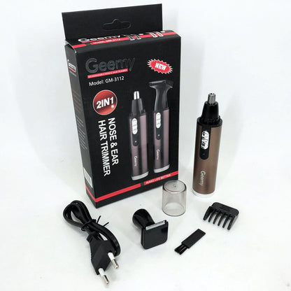 Триммер GEMEI GM-3112 2в1, электробритва с насадками для бороды, тример для бороды, триммер беспроводной