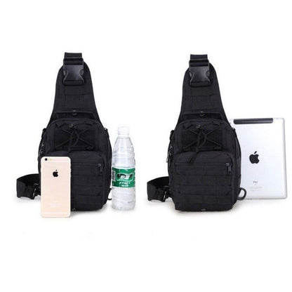 Рюкзак для военнослужащих, Черная сумка тактическая нагрудная, Мужская тактическая сумка барсетка