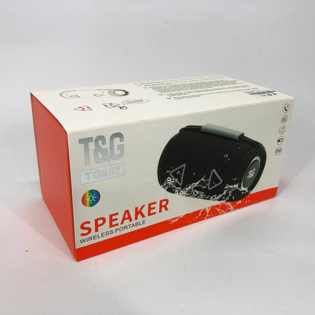 Bluetooth-колонка TG657 с RGB подсветкой 1500 mAh, музыкальные колонки для улицы. Цвет: синий