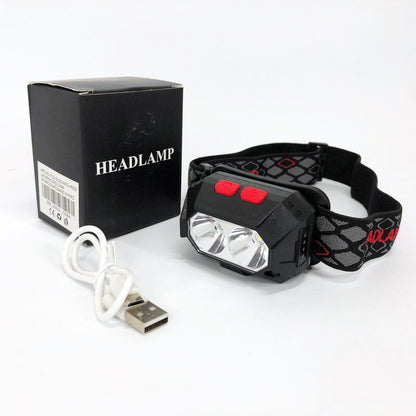 Фонарь налобный аккумуляторный PLD-SL02-XPG, Налобный прожектор, Мощный фонарь для рыбалки