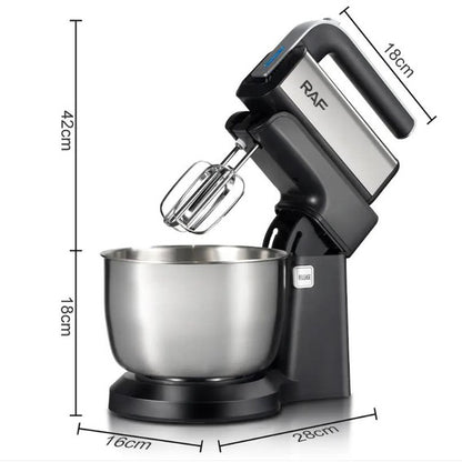 Стационарный миксер ручной RAF R.6652 с металлической чашей 3.5 л 1000 Вт
