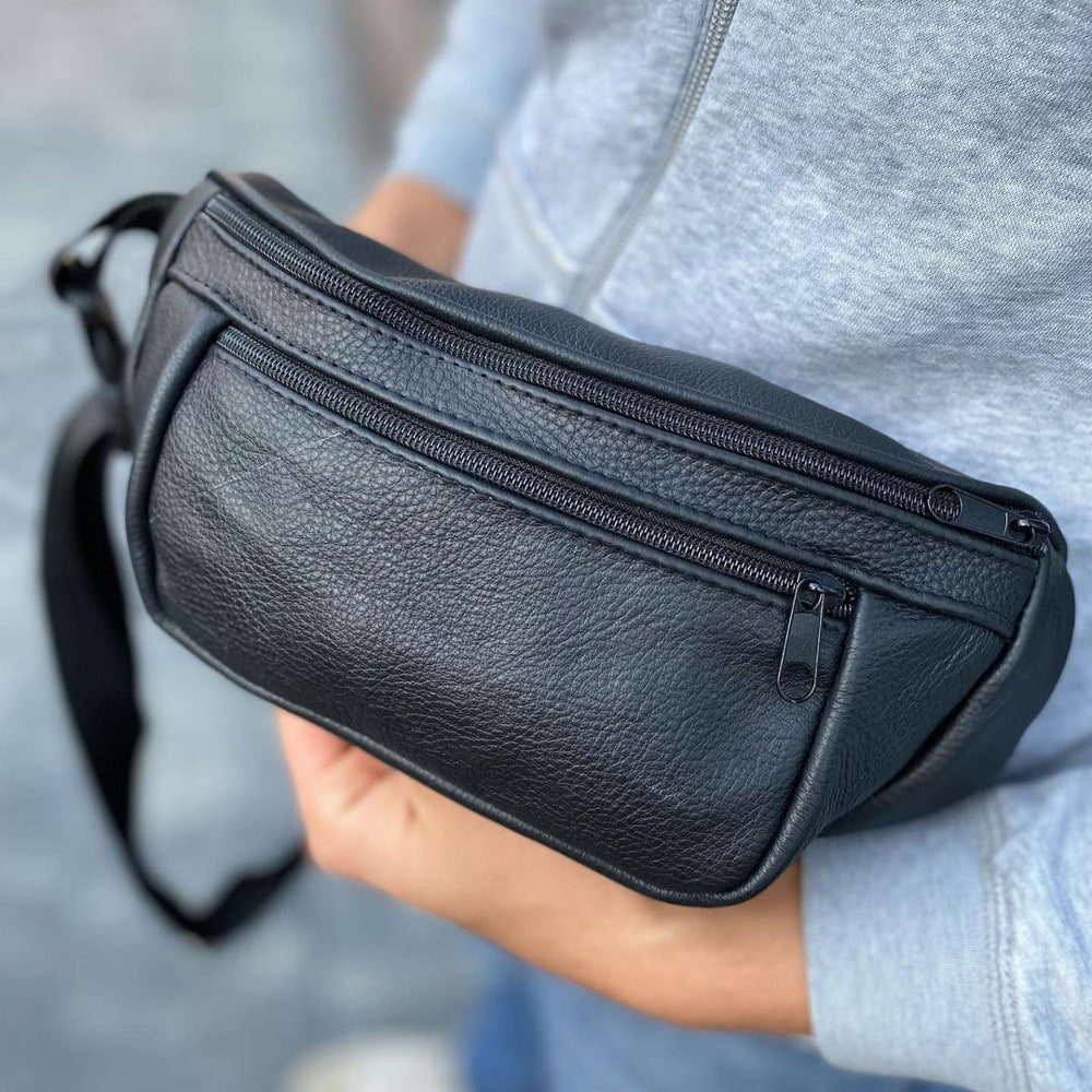 Мужская сумка на грудь, Сумка для города, Бананка унисекс, Вместительная бананка, Бананка через плечо