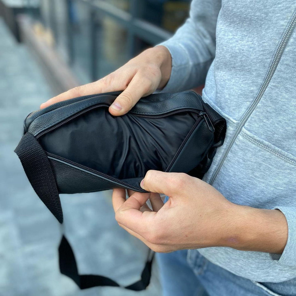 Бананка для телефона, Бананка модная, Нагрудная сумка бананка вместительная, Сумка для торговли