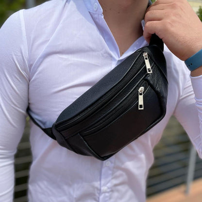 Мужская сумка на грудь, Сумка для города, Бананка унисекс, Вместительная бананка, Бананка через плечо