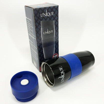 Термокружка UNIQUE UN-1073 0.38 л, Термос из нержавейки металлический. Цвет: синий