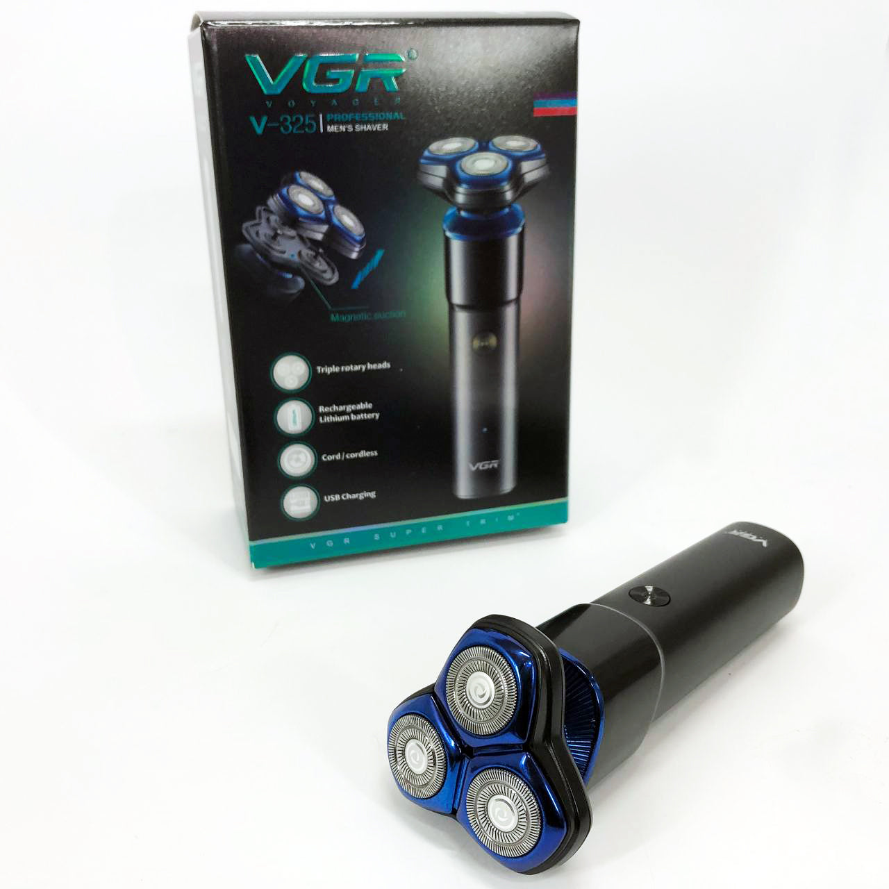 Электробритва VGR V-325, триммер беспроводной, машинка мужская для бритья, триммер для усов