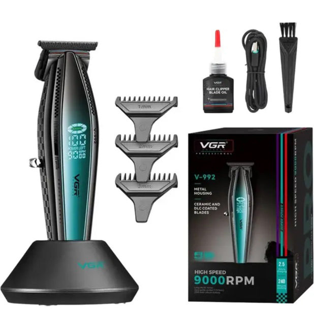 Машинка для стрижки волос с мощным мотором XPRO VGR V-992 с насадками 1-2-3 мм