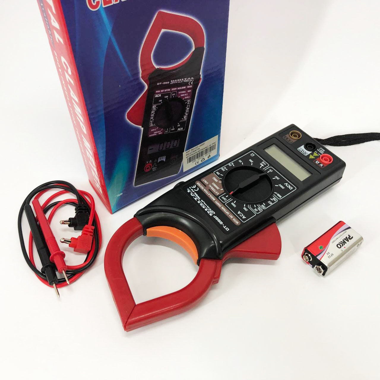 Мультиметр-клещи токоизмерительные цифровые DT-266F, Тестер измерения напряжения, Качественный мультиметр