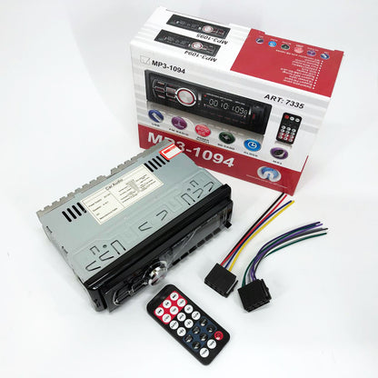 Автомагнитола со съемной панелью MP3 1094 с Bluetooth и пультом / Магнитола в машину автомобильная