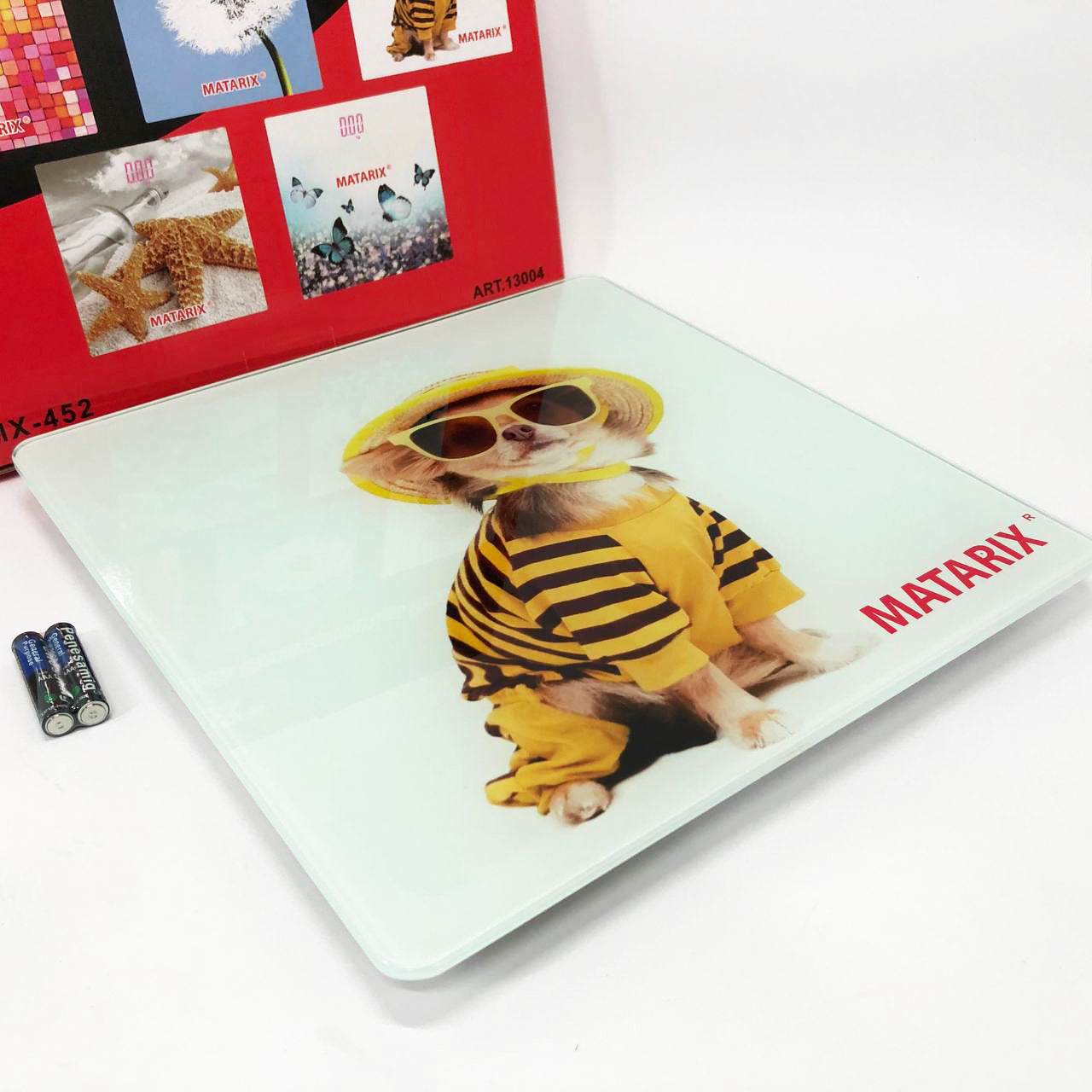 Весы напольные MATARIX MX-452 180 кг, Весы напольные для измерения массы тела, Электронные весы собака