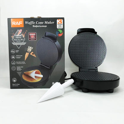 Электрическая вафельница RAF R.565 с антипригарным покрытием и конусом для трубочек