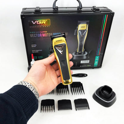 Машинка для стрижки VGR V-015 аккумуляторная беспроводная профессиональная 6 насадок