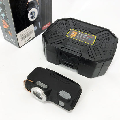 Багатофункціональний армійський ліхтар D50-SMD - індикація заряду, запальничка. Колір: чорний