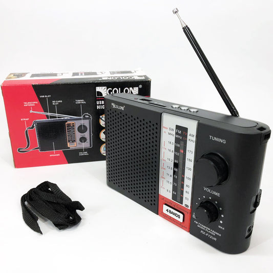 Радиоприемник переносной GOLON RX F12 AM/FM/SW, Радиоприемник am fm, Радио переносное фм. Цвет: черный