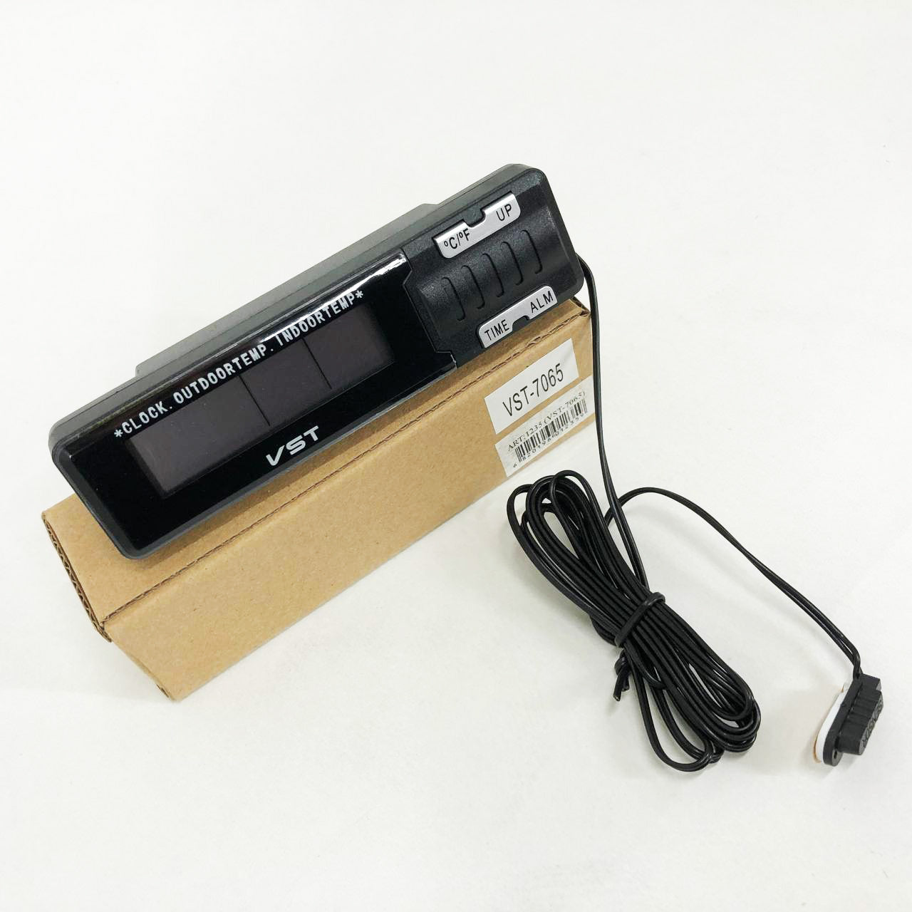 Часы-термометр VST-7065 внешний и внутренний датчик, Домашняя метеостанция с гигрометром, Цифровые часы