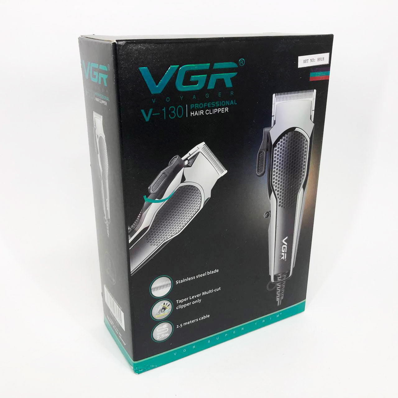 Машинка для стрижки VGR V-130 проводная профессиональная с насадками для окантовки триммер для волос