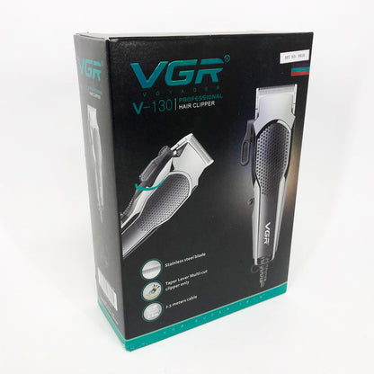 Машинка для стрижки VGR V-130 проводная профессиональная с насадками для окантовки триммер для волос
