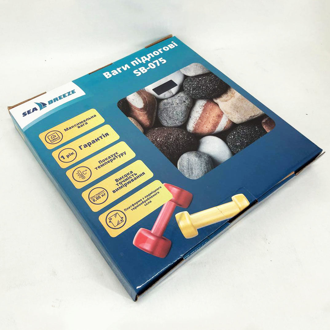 Весы напольные SeaBreeze SB-075, весы для взвешивания людей, весы электронные напольные