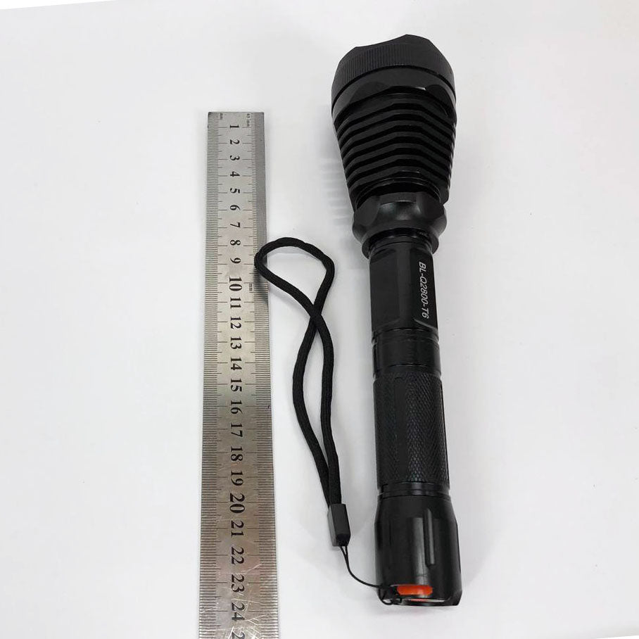 Фонарь тактический Police Q2800-T6 18650 х 2, заряжается от сети 220В и авто ЗУ 12В, выносная кнопка