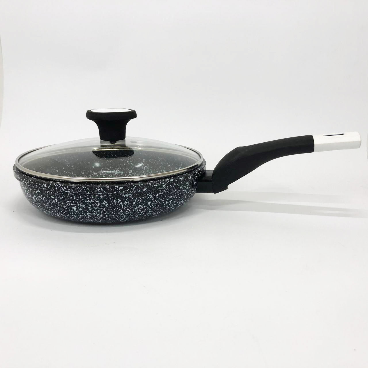 Сковорода с крышкой 20 см светлый гранит UNIQUE UN-5113 | Антипригарная сковорода | Гранитная сковорода