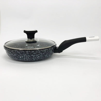 Сковорода с крышкой 20 см светлый гранит UNIQUE UN-5113 | Антипригарная сковорода | Гранитная сковорода