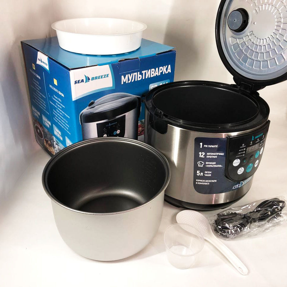 Мультиварка SeaBreeze SB-044 900 Вт, бытовые мультиварки рисоварки, электро скороварка, кашеваркы