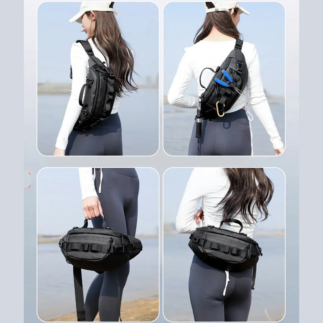 Тактична водонепроникна сумка через плече, чоловіча сумка для риболовлі та активного відпочинку
