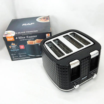 Тостер RAF R.503, 1500 Вт, 4 тоста, 6 уровней поджаривания, функции размораживания и подогрева