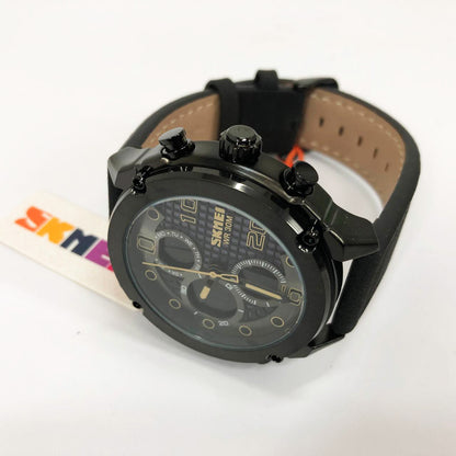 Часы наручные мужские SKMEI 1975LBKBK, оригинальные мужские часы, часы кварцевые мужские