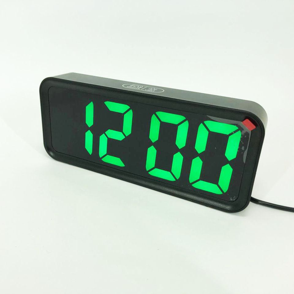 Часы настольные DT-6508 с будильником и USB зарядкой с зеленой подсветкой, лед часы настольные