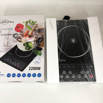 Плитка индукционная Suntera ICD-2200, 2200 Вт, инфракрасная мини плита, индукционная плита мини