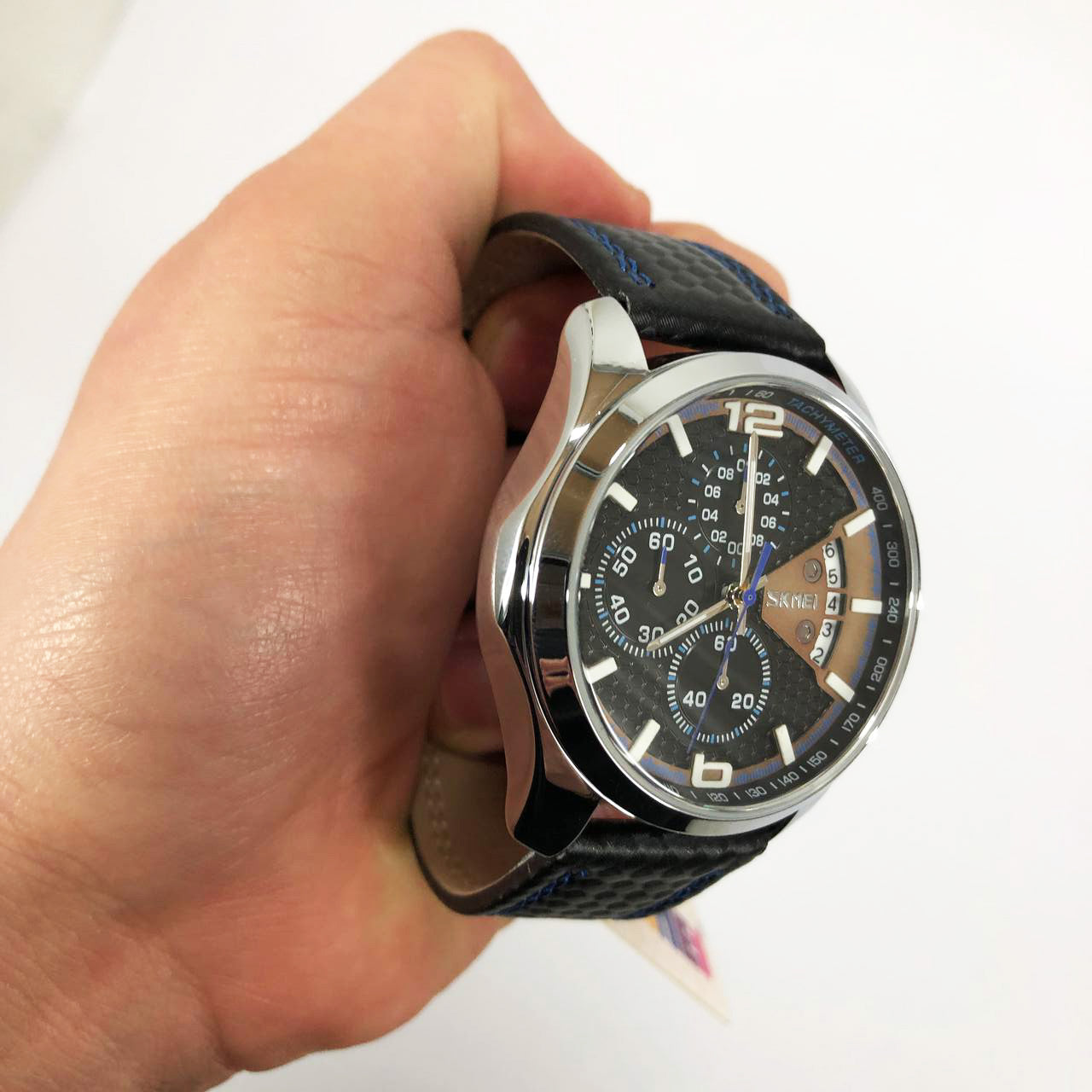 Часы наручные мужские SKMEI 9106BU, стильные классические мужские часы, часы наручные мужские стрелочные