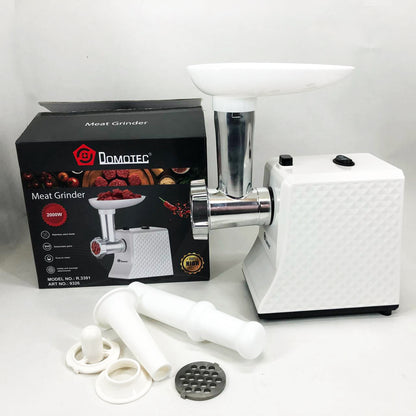 Электрическая Мясорубка Domotec R3391 2000W, Мощная компактная мясорубка для дома, Мясорубка 3 в 1