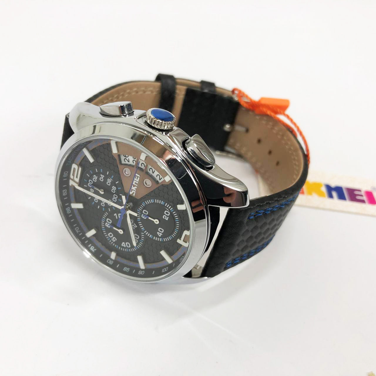 Часы наручные мужские SKMEI 9106BU, стильные классические мужские часы, часы наручные мужские стрелочные