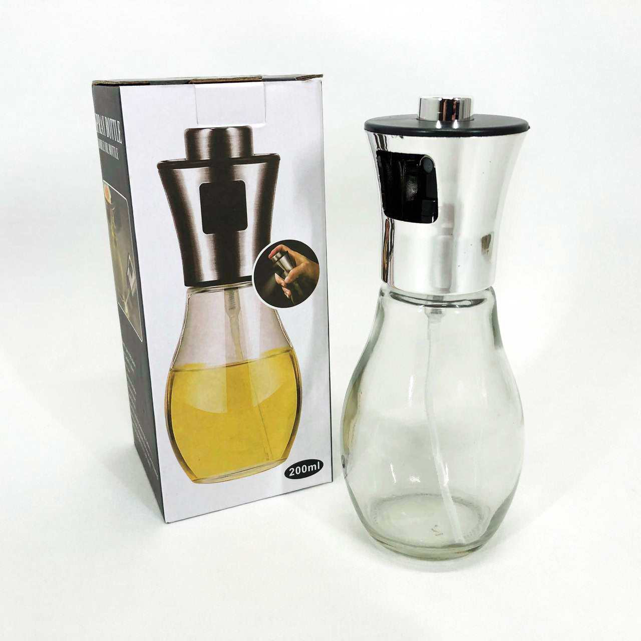 Диспенсеры для масла и уксуса Benson Big 200 мл Прозрачная емкость для растительного масла и уксуса