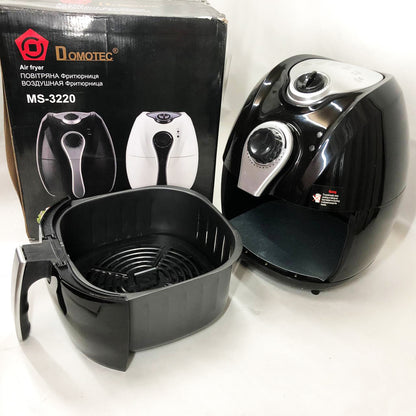 Аерофритниця Мультипіч Аерогриль Domotec MS-3220 1300 Вт 4,5 л Безмасляна з Таймером. Колір: чорний