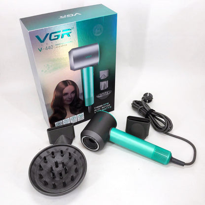 Фен професійний VGR V-440. Цвет: зеленый