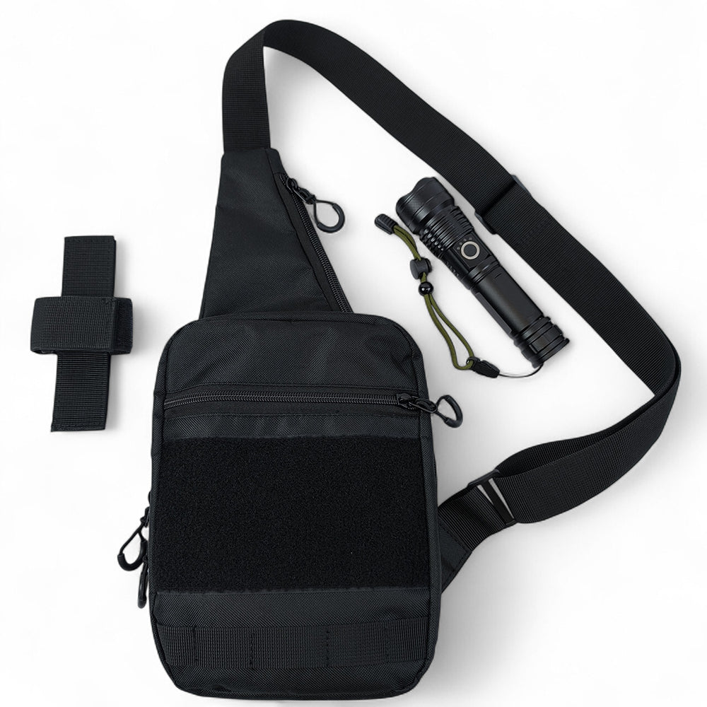 Тактична сумка на плече із кобурою, система MOLLE, патч-панель, Cordura