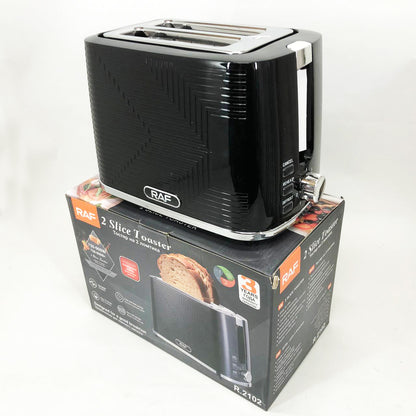 Тостер RAF R.2102, 900 Вт, 2 широких слота, функция размораживания и подогрева