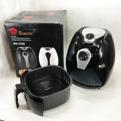 Аерофритниця Мультипіч Аерогриль Domotec MS-3220 1300 Вт 4,5 л Безмасляна з Таймером. Колір: чорний