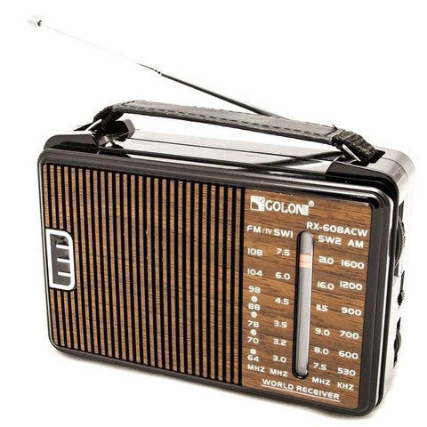 Радиоприемник GOLON RX-608 всеволновый на батарейках + поддержка USB/microSD/MP3/WMA