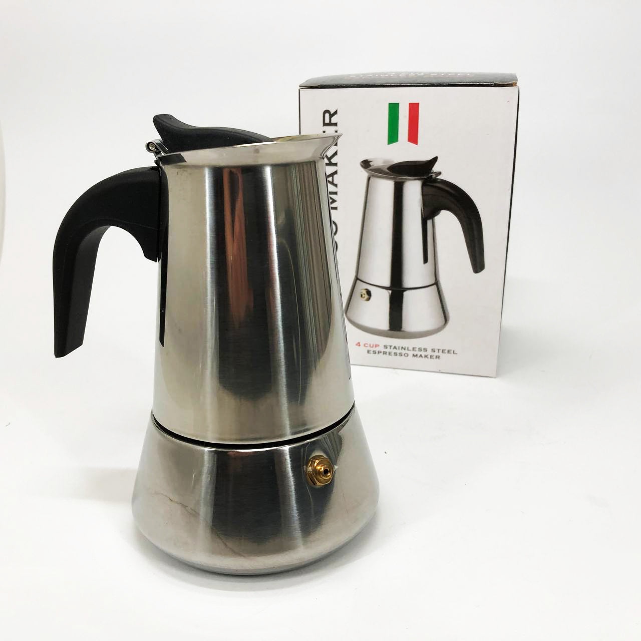 Кофеварка гейзерная из нержавеющей стали UNIQUE UN-1901 180 мл, Гейзер для варки кофе гейзерная кофеварка