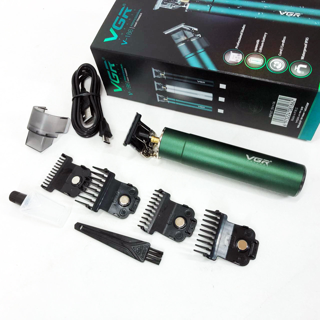 Машинка для стрижки аккумуляторная VGR V-186 триммер для волос и бороды