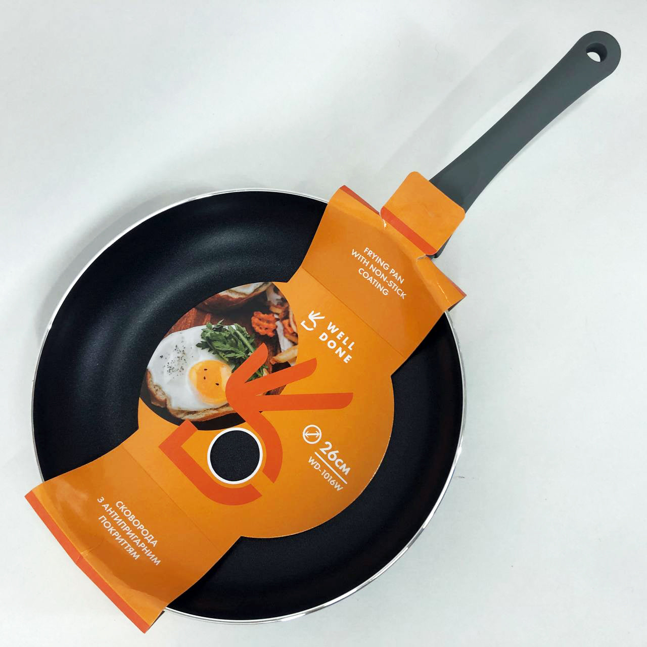Сковорода алюминиевая 26 см WELL DONE WD-1016W индукция, сковорода качественная на плиту