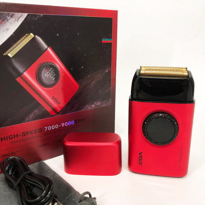 Электробритва VGR V-378 RED шейвер, двойное лезвие + триммер, регулировка мощности 7000-9000 RPM