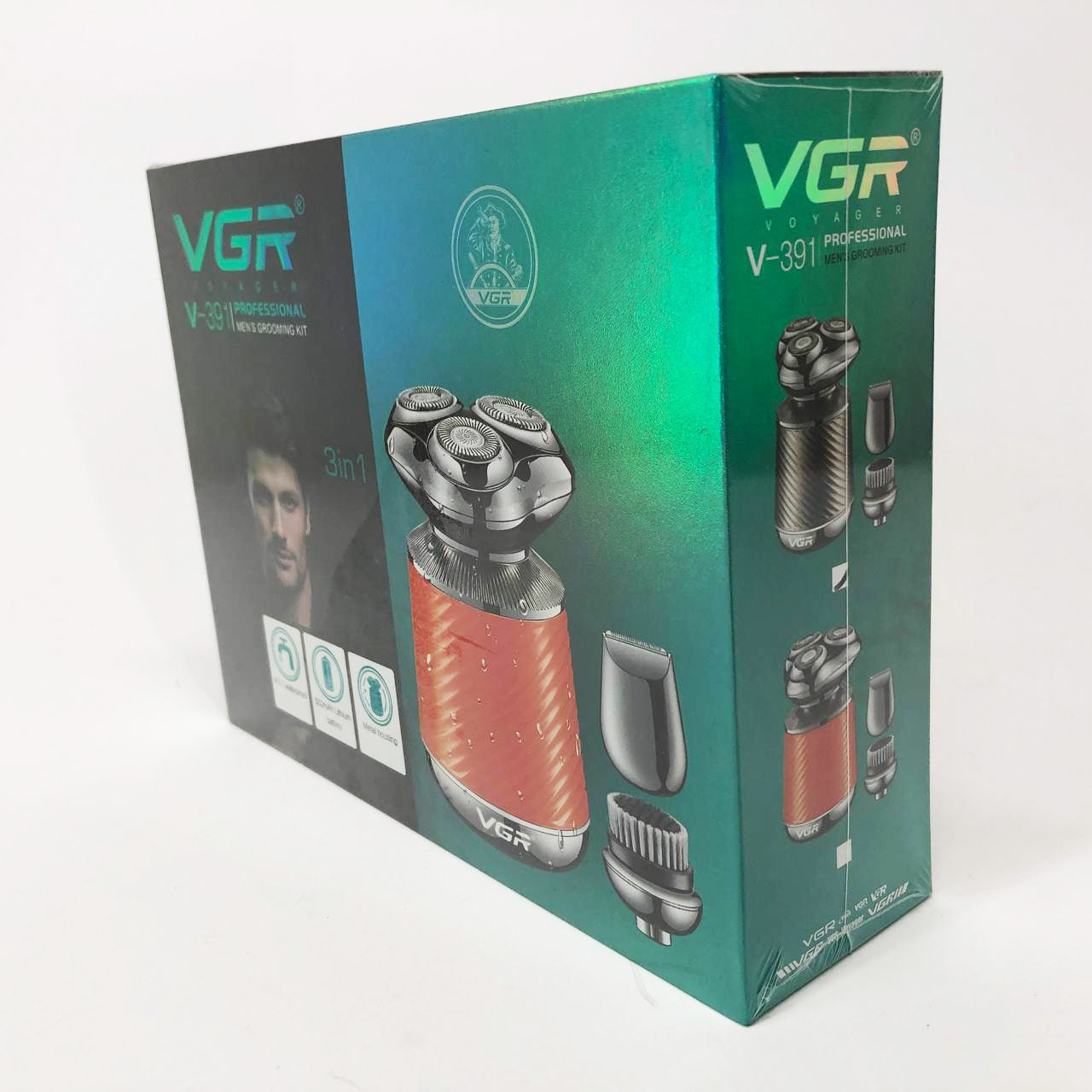 Электробритва VGR V-391, профессиональная электробритва, электробритва с насадками для бороды