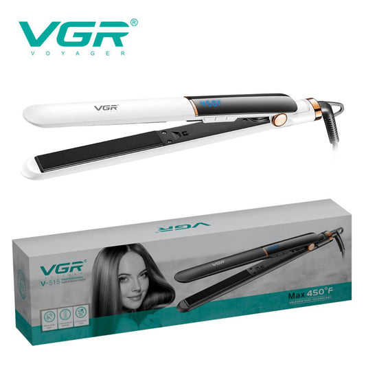 Утюжок для волос VGR V-515 WHITE с ЖК-дисплеем керамический стайлер для выравнивания волос и завивки