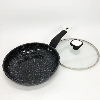 Сковорода UNIQUE UN-5114 22 см с крышкой гранит светлый многослойное покрытие